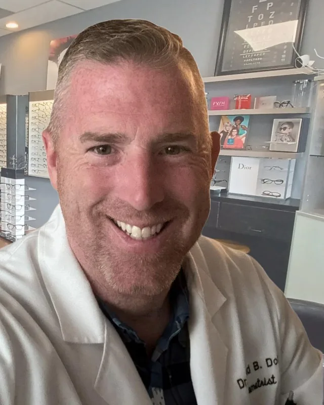 Dr. David Dolan, optometrist, in the 20/20 Vision boutique in Rochester Hills